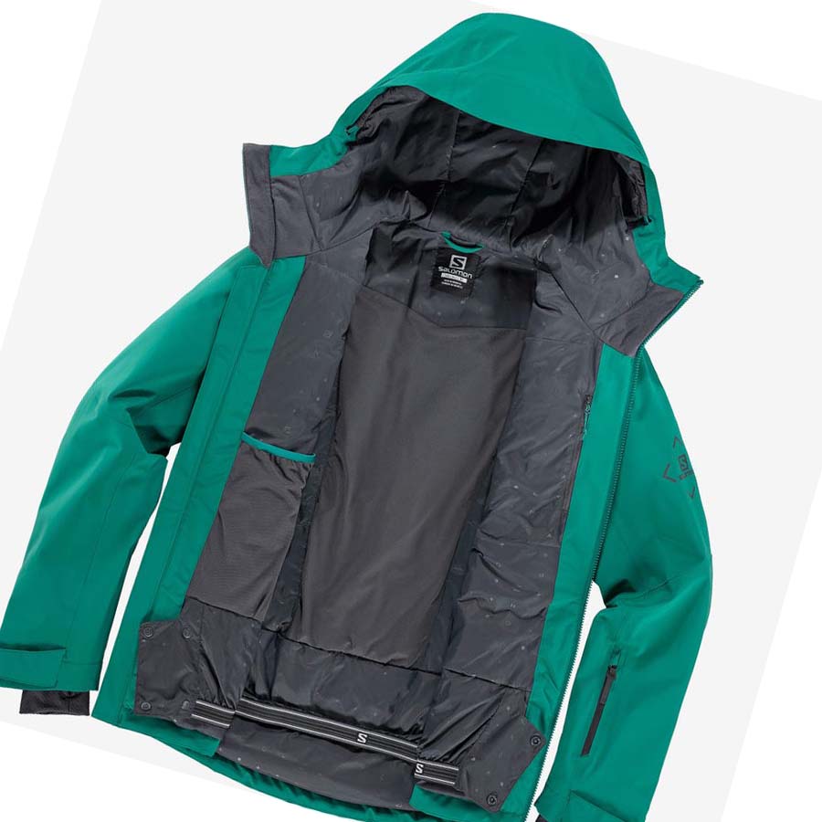 Chaquetas De Esquí Salomon HIGHLAND Hombre Verdes | MX 3345GSO